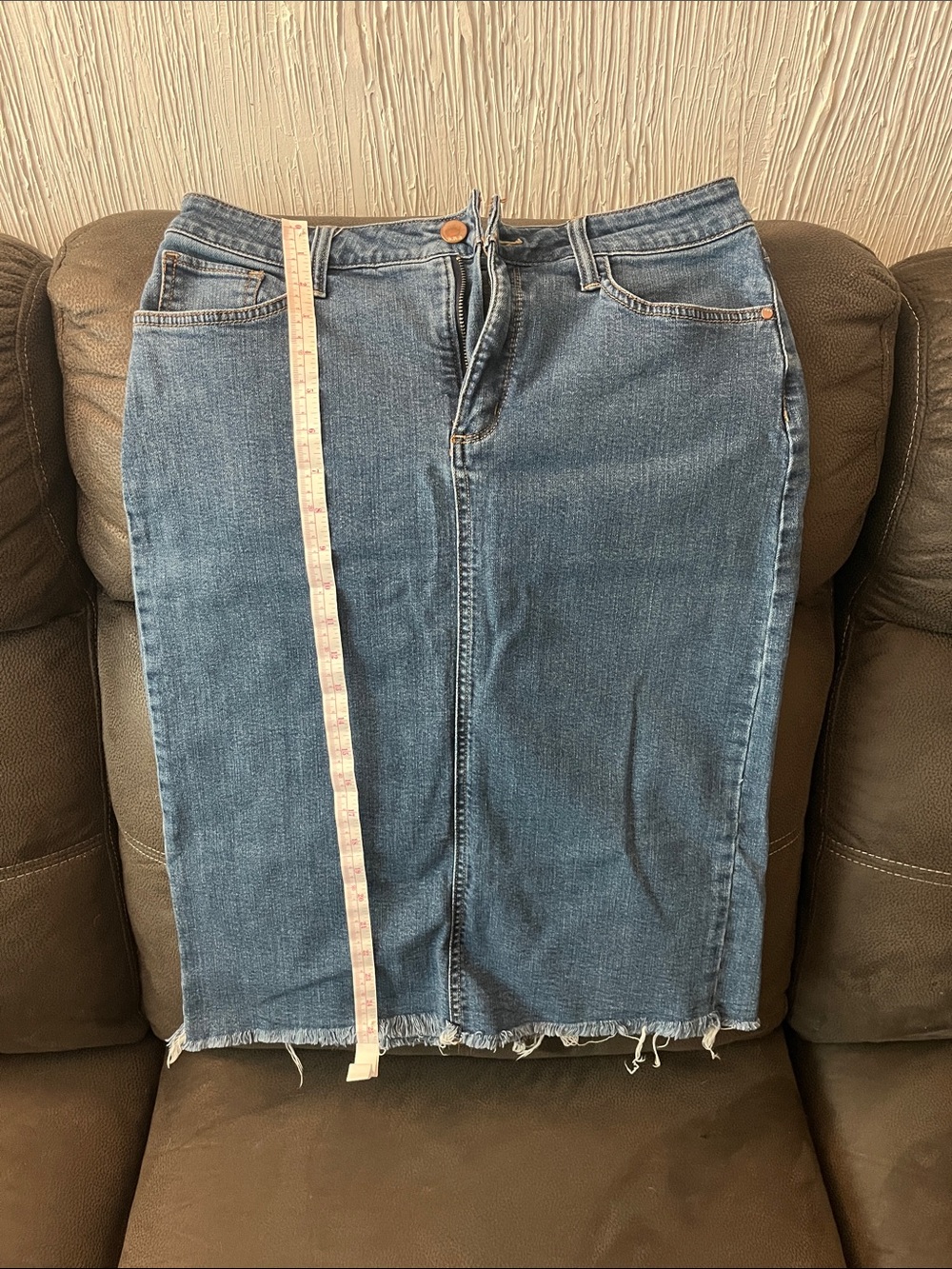 a.n.a Blue Straight Leg Women's Jeans Skirt